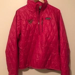Pink Patagonia down wind breaker